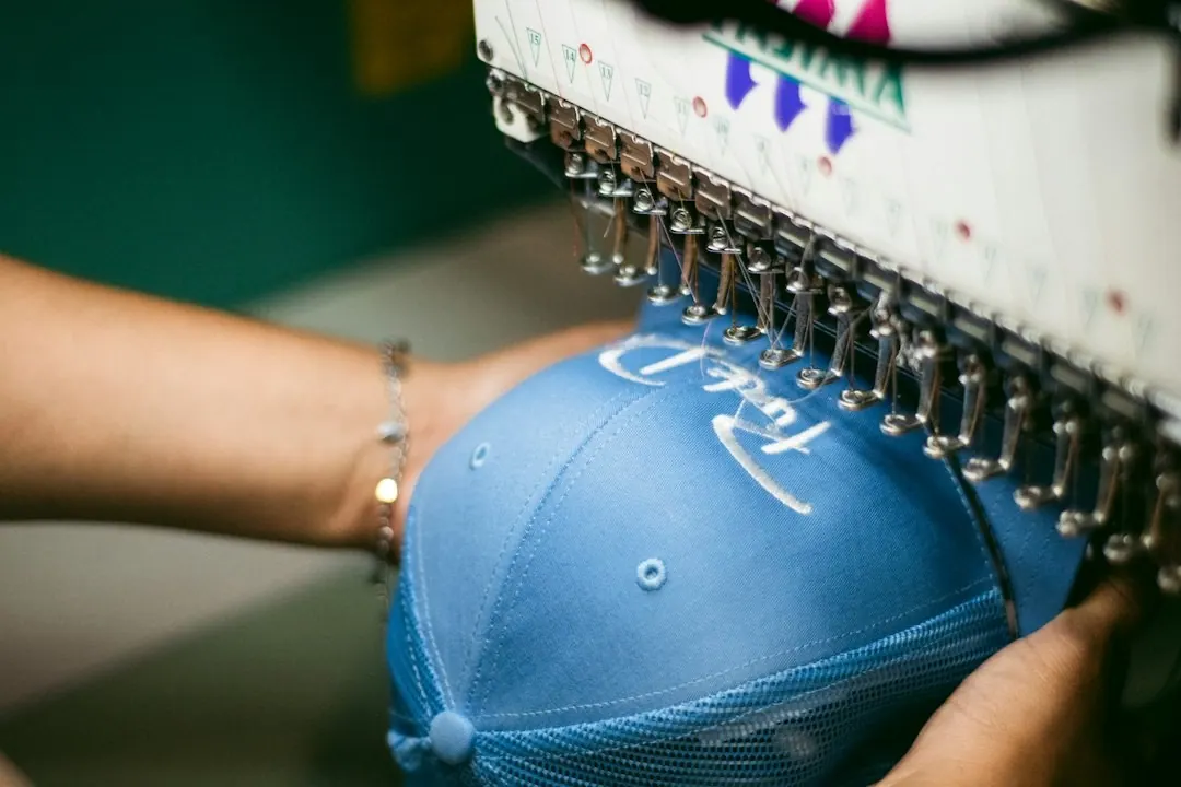 Custom embroidery detail from the approved image collection